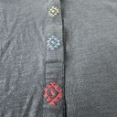 Ariat  Maize Henley Size S Long Sleeve Top Aztec Embroidered Button Down Photo 2