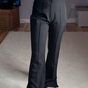 Sincerely Jules : Black Wide Leg Side Slit Dress Pants Photo 0