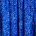 LuLaRoe  Lucy Cobalt Blue Lace Maxi Skirt NWT Photo 3