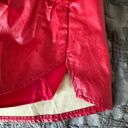 Pitaya Red Leather Mini Skirt Photo 6