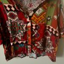 Christian Sirianio Nwot Christian Siriano Aztec Print Short Sleeve Button Top Size XL Photo 3