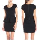 Kensie  Black Capped Sleeve Peplum Dress XS NWT Photo 7