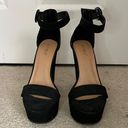 Bamboo Black Platform Heels Photo 1