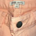 CAbi  Creamsicle Peach Skinny Crop Jeans Size 6 Photo 3