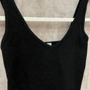 Aura Black Rib Tank Bodysuit Photo 1