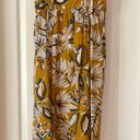 ZARA Mustard Yellow Tropical Floral Print Midi Dress Photo 3