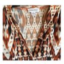 Calvin Klein  Sleeveless V-Neck Blouse Aztec Print Size Medium Photo 1