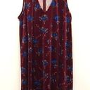 Xhilaration  O-Ring Velvet Shift Dress Burgundy Maroon Red Floral Choker Cutout M Photo 0