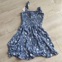 Jessica Simpson Blue and White Tiered Summer Dress Photo 2