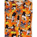 Disney  Scrub Top Frankenstein  Small Orange Halloween Mickey & Minnie Pockets me Photo 1