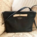 Kate Spade  Hancock Park Ginnie Pebble Leather Crossbody Bag with Bow in Black Photo 1