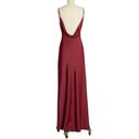 Modcloth  Burgundy Embrace Elegance Satin Maxi Dress Photo 1