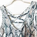 Butter Soft Flexure Bodywear  Snake Skin Print Sleeveless Activewear Crop Top Photo 5