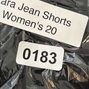 ZARA  Womens size 20 five pocket, dark wash high rise, denim shorts Photo 6