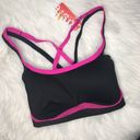 Natori Josie  Pink & Black Strappy Sports Bra Photo 4