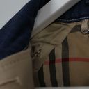 Burberry  Beige Paneled Cotton-Gabardine & Blue Denim Double-Breasted Trench Coat Photo 12