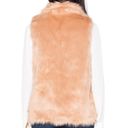 BCBGeneration BCBG GENERATION FAUX FUR VEST BLUSH NUDE XXS Photo 1