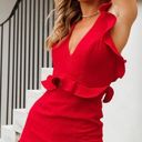 Selfie Leslie Red Ruffle Dress Photo 1