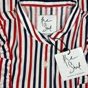 Tuckernuck  The Shirt by Rochelle Behrens The Ruffle Shirt Stripe NWT Size XS Photo 6