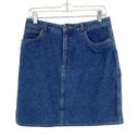 Liz Wear Vintage 90s  Denim Skirt Womens 31" Medium Wash Straight Cut Photo 0