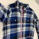 Krass&co LRL Lauren Jeans  Shirt Womens Medium Blue Plaid Button Up Blouse Roll Tab Photo 5
