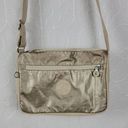 Kipling  Callie Womens Crossbody Bag Gold Metallic Lightweight Casual Purse Bag Photo 12