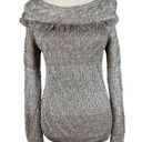 White House | Black Market  Womens Fringe Sequin Sweater XS Gold Metallic Photo 0