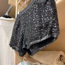 J.Crew  Collection Shorts Women Size 2 Black High Waist Sparkly Sequin Hot Bow Photo 3