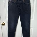 RE/DONE  NEW 90s High Rise Black Straight Leg Ankle Crop 28 Photo 0