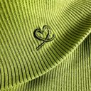 Daily Sports Turtle Neck Pullover Sweater Ribbed Knitted Neon Green Medium Photo 1