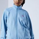 Reebok NEW Size S Womens  x Wonder Woman Blue Washed Denim Track Jacket GP3972 Photo 0