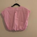 THML - Pink bubble crop top puff sleeve Photo 5