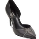 DKNY NEW  Womens Rosetta Leather Logo Pumps BLACK Photo 0