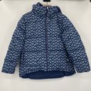 Hill House  Edie Reversible Puffer Jacket Two Sided Zip Coat Posies Navy Womens S Photo 2