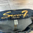 Seven 7 Jeans Women’s size 4 Medium Wash Straight Leg Distressed Bottom Photo 2