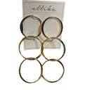 Ettika  Gold Tone Long Triple Circle Earrings New Photo 0