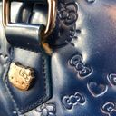 Lounge Fly  Hello Kitty Sanrio Blue Patent Embossed Dome Tote Satchel Handbag Photo 7