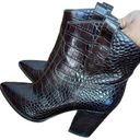 Gibson Latimer Booties 7M Gia Ankle Cow Leather Brown Snakeskin Print Women Photo 0