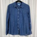 Draper James  Denim Long Sleeve Button Up Shirt Sz.4 Photo 3