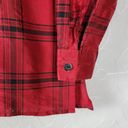 Coldwater Creek  Womens Shirt Size M Red Holiday Plaid Silk Lightweight Button Up Photo 7