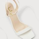 Lulus White Square Toe Lace-Up High Heel Sandals Photo 1