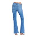 Dear John  womens 31 rosa flare light wash distressed jeans denim blue raw hem Photo 4