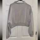 Forever 21  Grey Scuba Quarter Zip Cropped Sweatshirt Photo 3