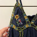 Vintage Havana Navy Blue Embroidered Dress Photo 3