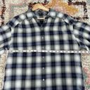 Vince  blue plaid button up blouse shirt Photo 6