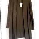 MELLODAY  Cardigan Sweater Medium Duster Olive Green Top Soft Cozy Long Sleeve Photo 1