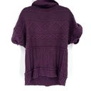 Nine West  Chunky Knit Sweater large Purple 100% cotton  cable knit Photo 6