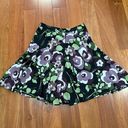 Loft Ann Taylor Women A Line Skirt Purple Floral Chiffon Lined Zip Career size 8 Photo 0