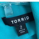 Torrid * Long Sleeve Open Waterfall Top Jacket Womens 2 2X 18-20 Bright Green Photo 2