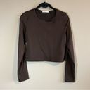 Sincerely Jules ✨  Women’s Brown Long Sleeve Crop Top Photo 0